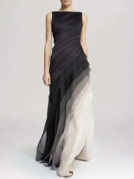 Damen Elegantes Kleid mit Figurbetonendem Schnitt & Ombre-Farbe | Echoarchiv