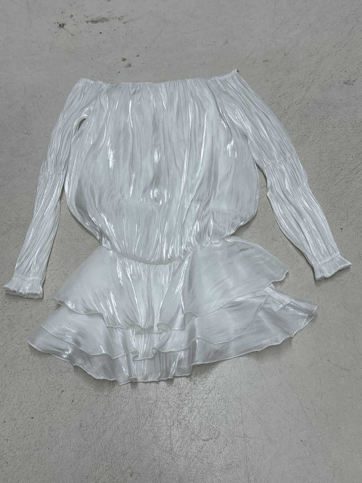 Damen luftiges Off-Shoulder Kleid mit Rüschenschnitt Echo Archiv