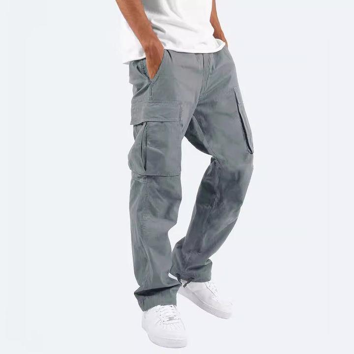 Herren nan lässige Baumwoll Cargo-Hose mit Multi-Taschen und verstellbarem Saum Echo Archiv