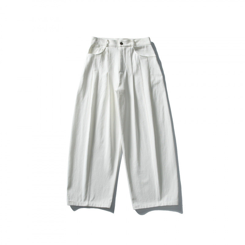 Damen Weite hochtaillierte Culotte-Hose mit Bundfalten und Eingrifftaschen Echo Archiv