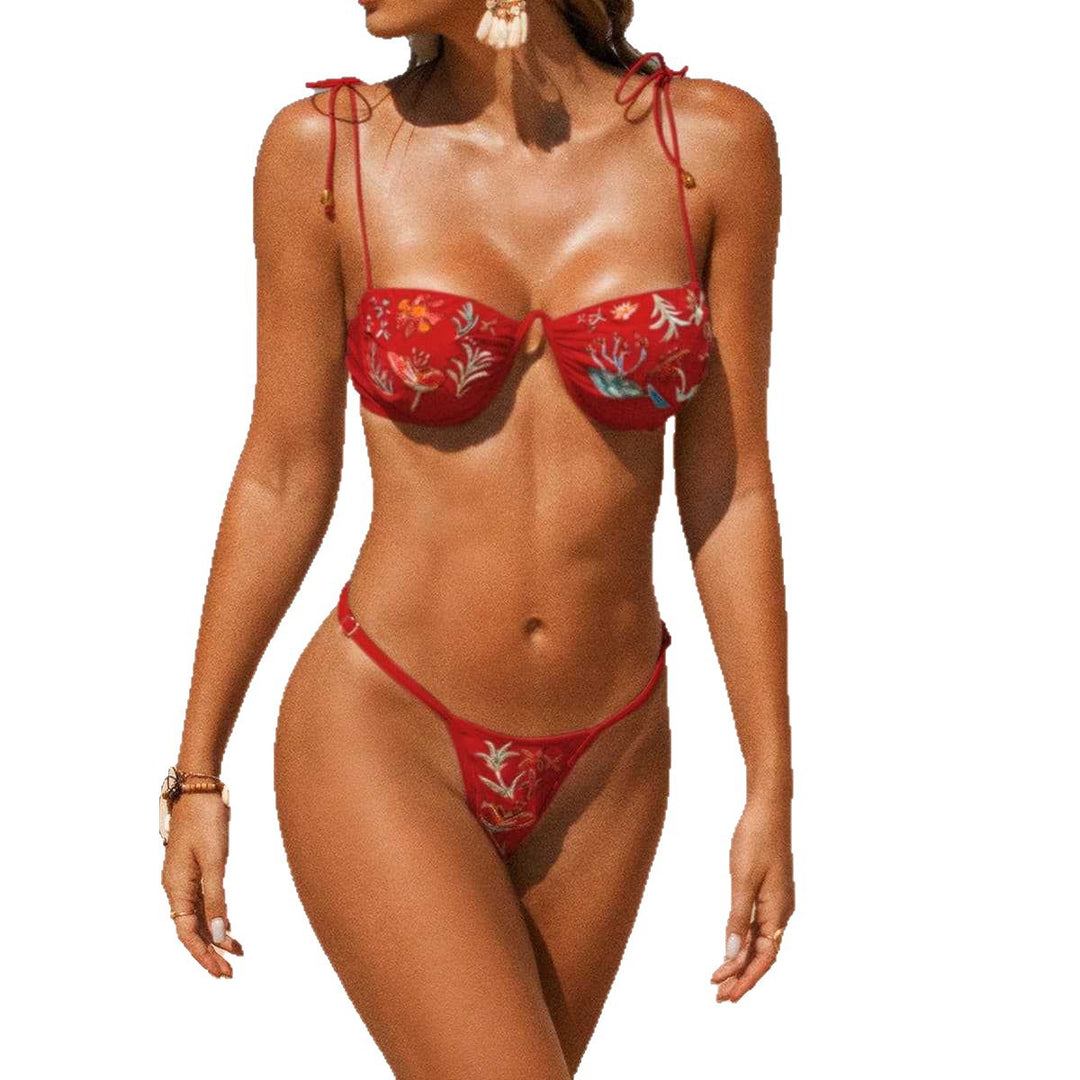Damen Bunt bestickter Bikini Echo Archiv