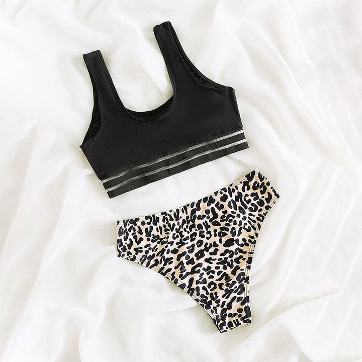 Damen Sport-Bikini-Set mit stylischem Leo-Muster und elastischen Trägern Echo Archiv