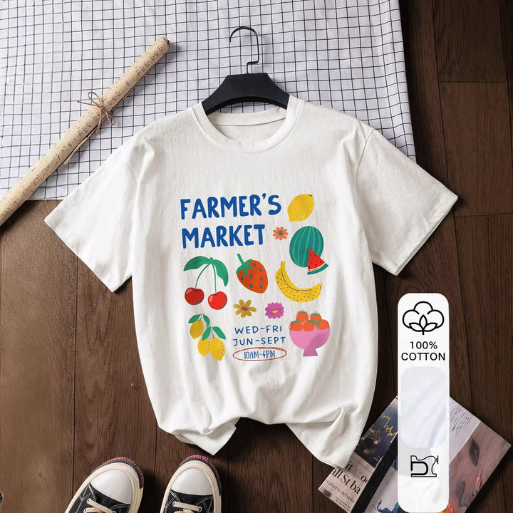 Damen T-Shirt mit kreativem Obst-Design Echo Archiv