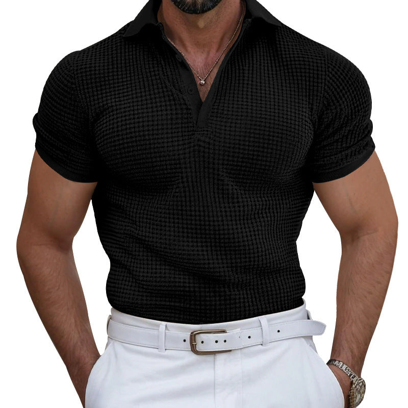 Herren Poloshirt mit strukturierter Oberfläche und atmungsaktiven Eigenschaften Echoarchiv