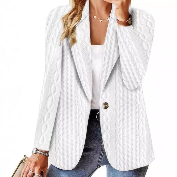 Damen Oversize-Blazer mit Schalkragen, Ein-Knopf-Verschluss und strukturierter Optik Echoarchiv