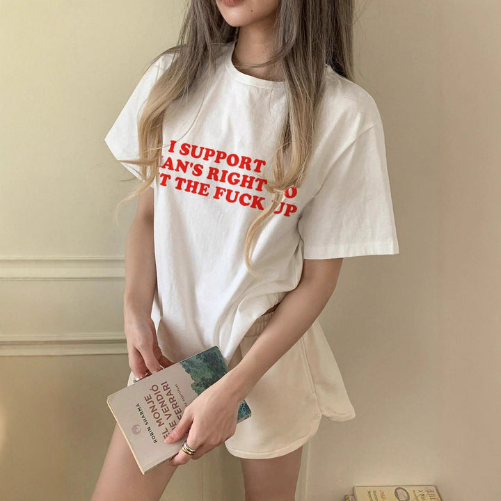Damen oversized Bachelorette T-Shirt mit exklusivem Print Echo Archiv