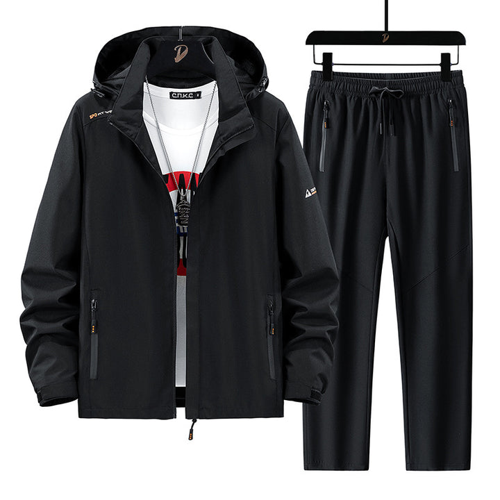 Herren Tragbare Outdoor-Jacke mit sportlichen Jogginghosen Echo Archiv