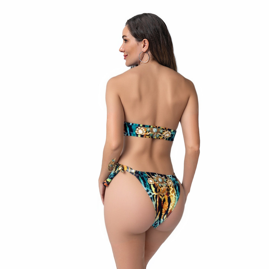 Damen Bandeau-Bikini mit dekorativen Elementen – Maréssa