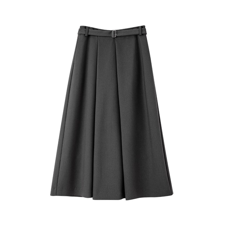 Damen Eleganter, weit geschnittener Maxirock mit Taillengürtel Echoarchiv