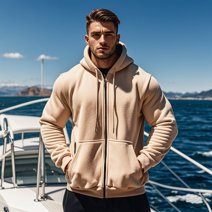 Herren Sportliche Kapuzenjacke mit praktischen Reißverschlusstaschen Echoarchiv