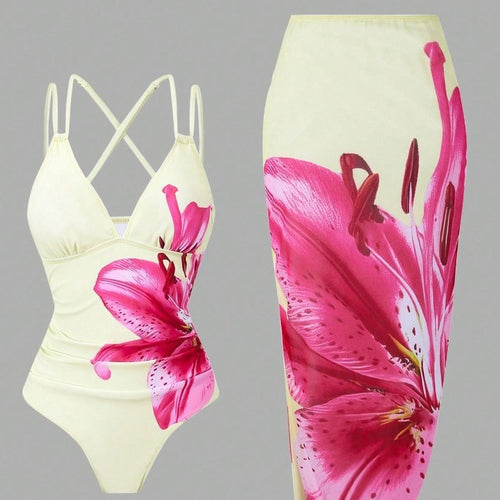 Damen Badeanzug mit elegantem Blumenprint Echo Archiv