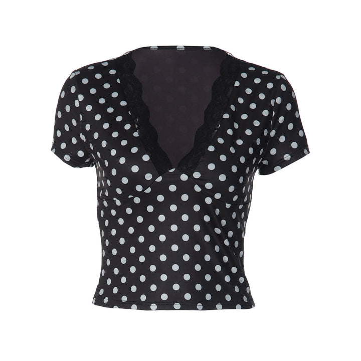 Damen Polka-Dots Spitzenoberteil Echo Archiv