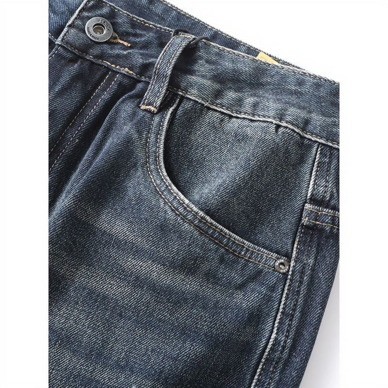 Herren Cargo-Jeans mit aufgesetzten Beintaschen und Used-Waschung Echoarchiv