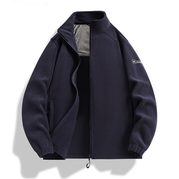 Herren Fleecejacke mit Stehkragen, Windabweisender Microfleece und Reißverschlusstaschen Echo Archiv