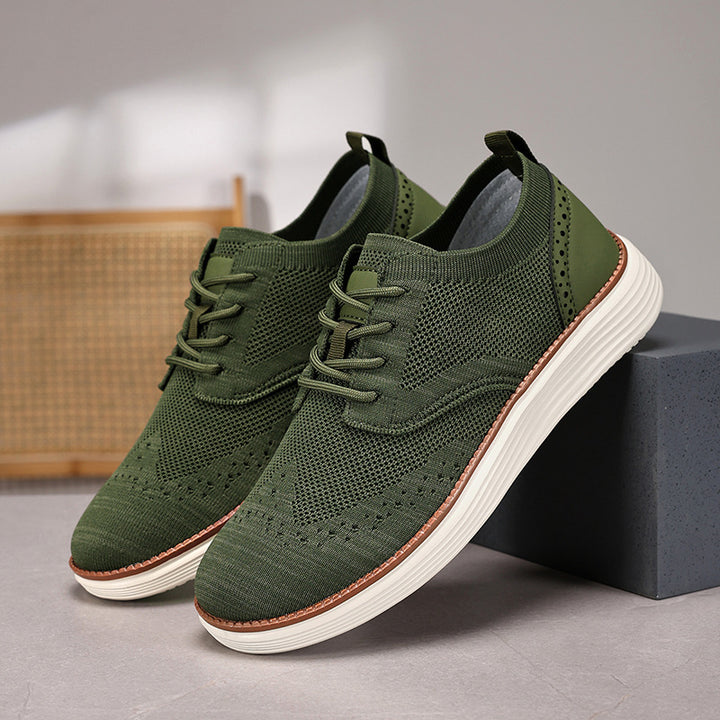 Herren nan gestrickter Oxford-Sneaker mit Wingtip-Perforation und federleichter EVA-Sohle Echo Archiv