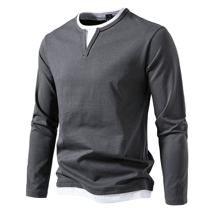 Herren Longsleeve Shirt mit innovativem Kragen Echoarchiv