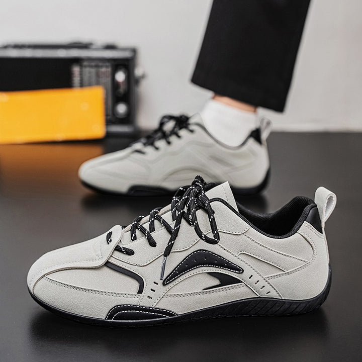 Unisex leichte Retro-Freizeitsneaker mit wildlederähnlichem Obermaterial, gepolstertem Einstieg und flexibler Gummilaufsohle – Norré