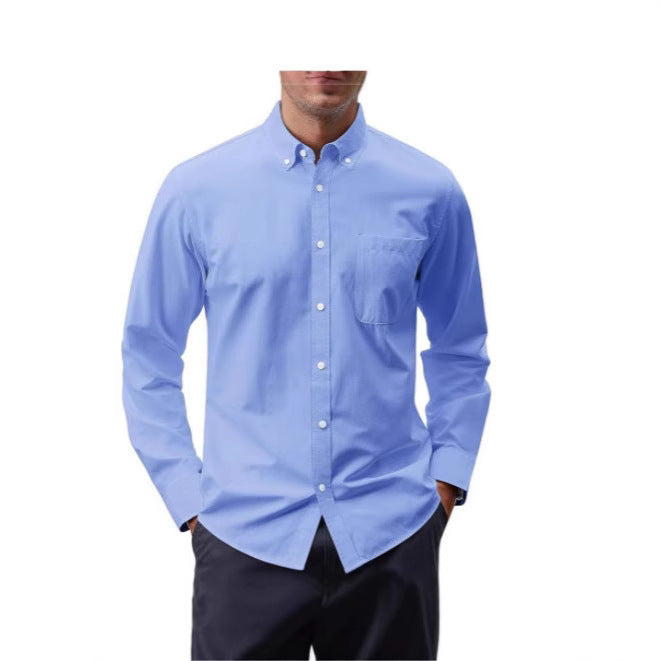 Herren nan Slim-Fit Oxford-Hemd mit Button-Down-Kragen, Brusttasche und elastischer Baumwollmischung Echo Archiv