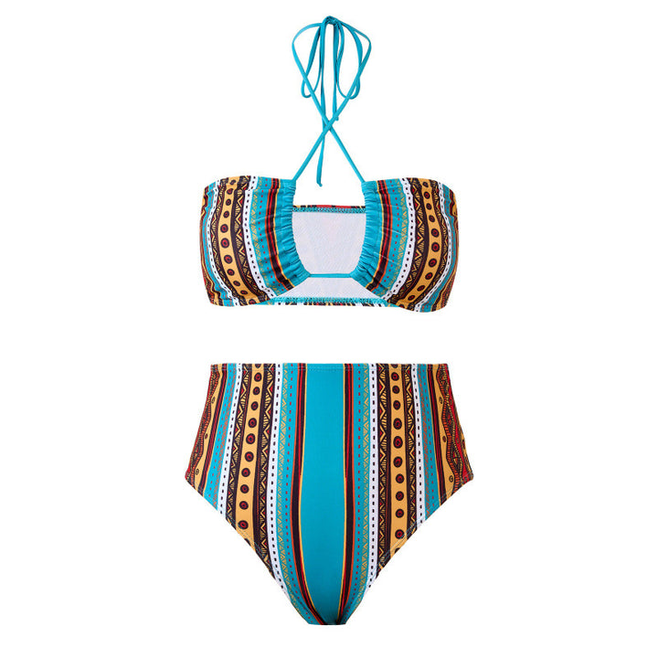 Damen Bikini-Set mit raffiniertem Wickeldesign und trendigem Mustermix Echo Archiv