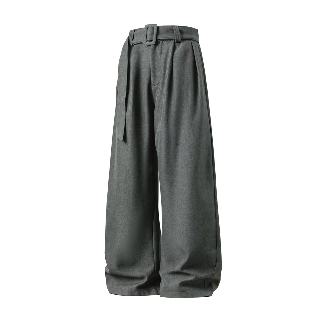 Damen Weite High-Waist Palazzo-Hose mit Bundfalten und Bindegürtel Echo Archiv