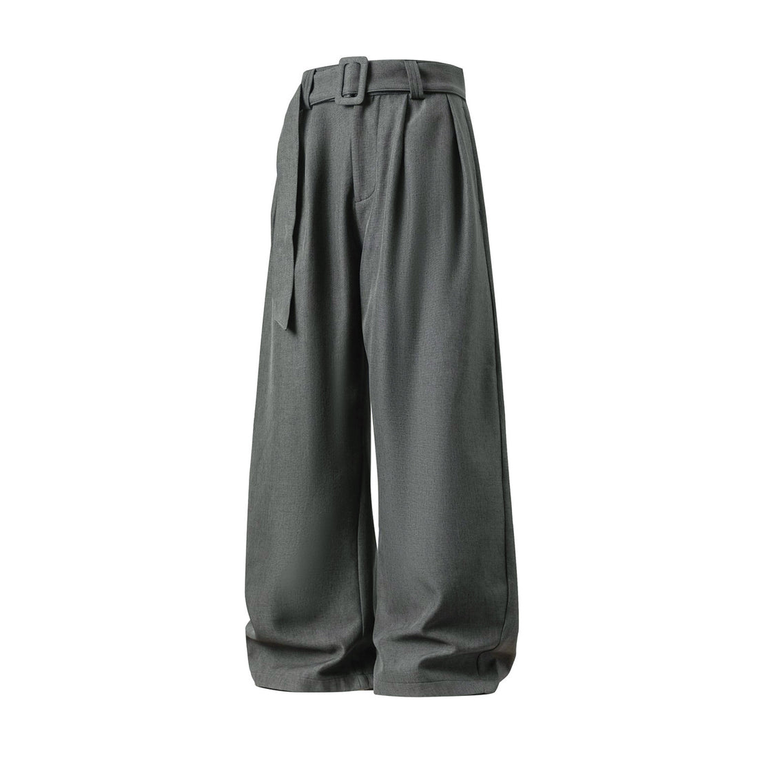Damen Weite High-Waist Palazzo-Hose mit Bundfalten und Bindegürtel Echo Archiv