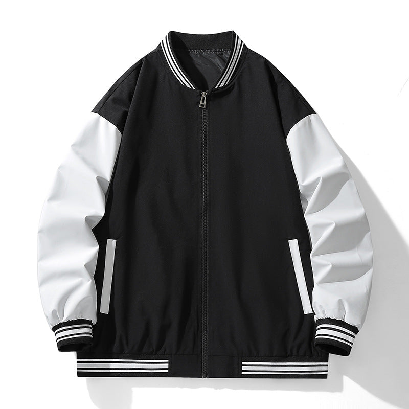 Herren sportliche Bomberjacke mit kontrastierenden Ärmeln Echoarchiv