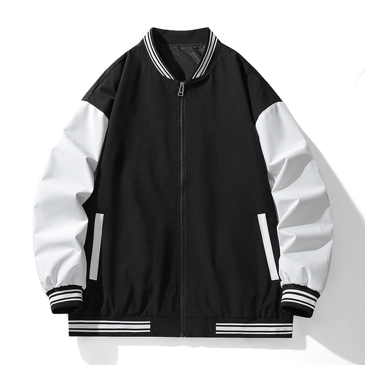 Herren sportliche Bomberjacke mit kontrastierenden Ärmeln Echoarchiv