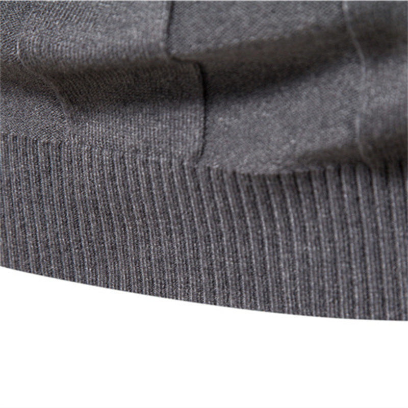 Herren Strickpullover mit hochgeschlossenem Kragen und eleganter Rippstruktur Echoarchiv