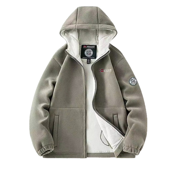 Damen Kapuzen-Fleecejacke mit Teddyfutter und durchgehendem Reißverschluss Echo Archiv