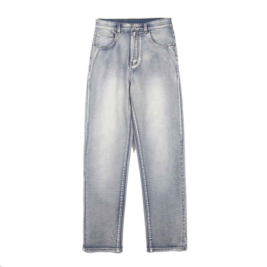 Damen Hochtaillierte Straight-Fit Jeans mit Stonewashed-Finish Echo Archiv