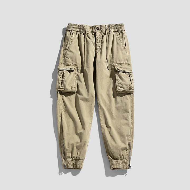 Herren Cargo-Jogginghose im Utility‑Stil mit Tunnelzugbund, Mehrfachtaschen und Reißverschluss‑Knöchel Echo Archiv