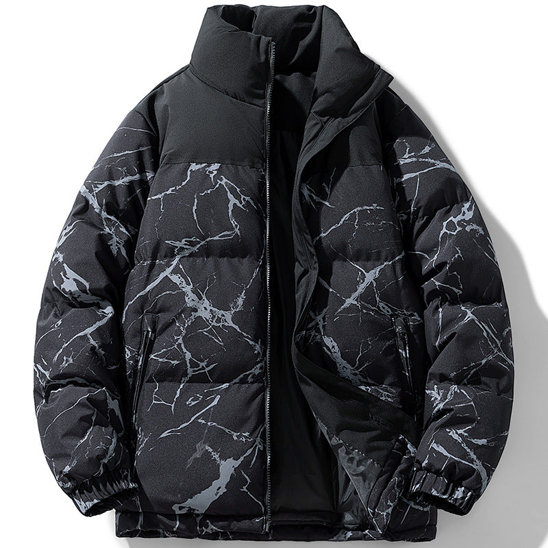 Herren Wärmende Steppjacke mit hohem Kragen
