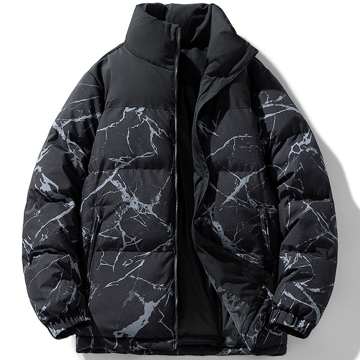 Herren Wärmende Steppjacke mit hohem Kragen