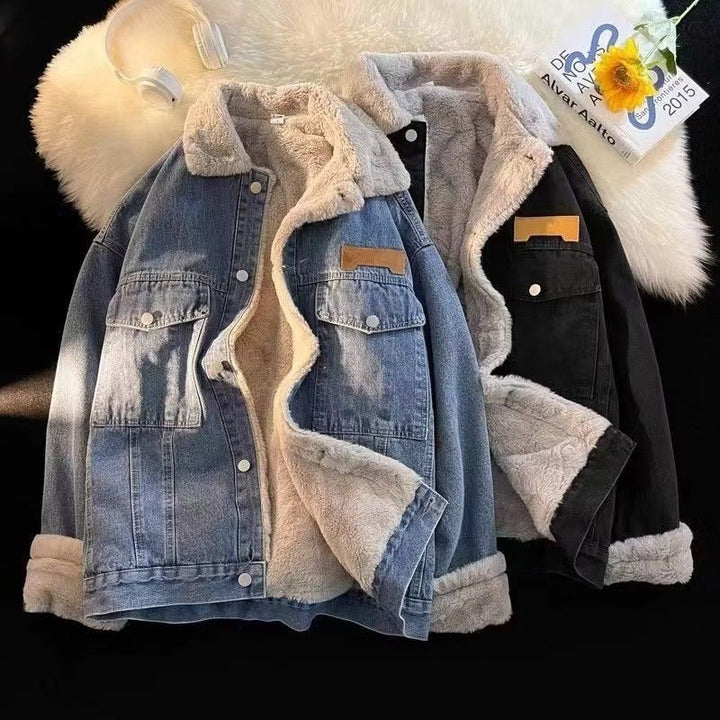 Damen oversized JEchoarchivnsjacke mit Innenfutter aus Teddyfell Echoarchiv