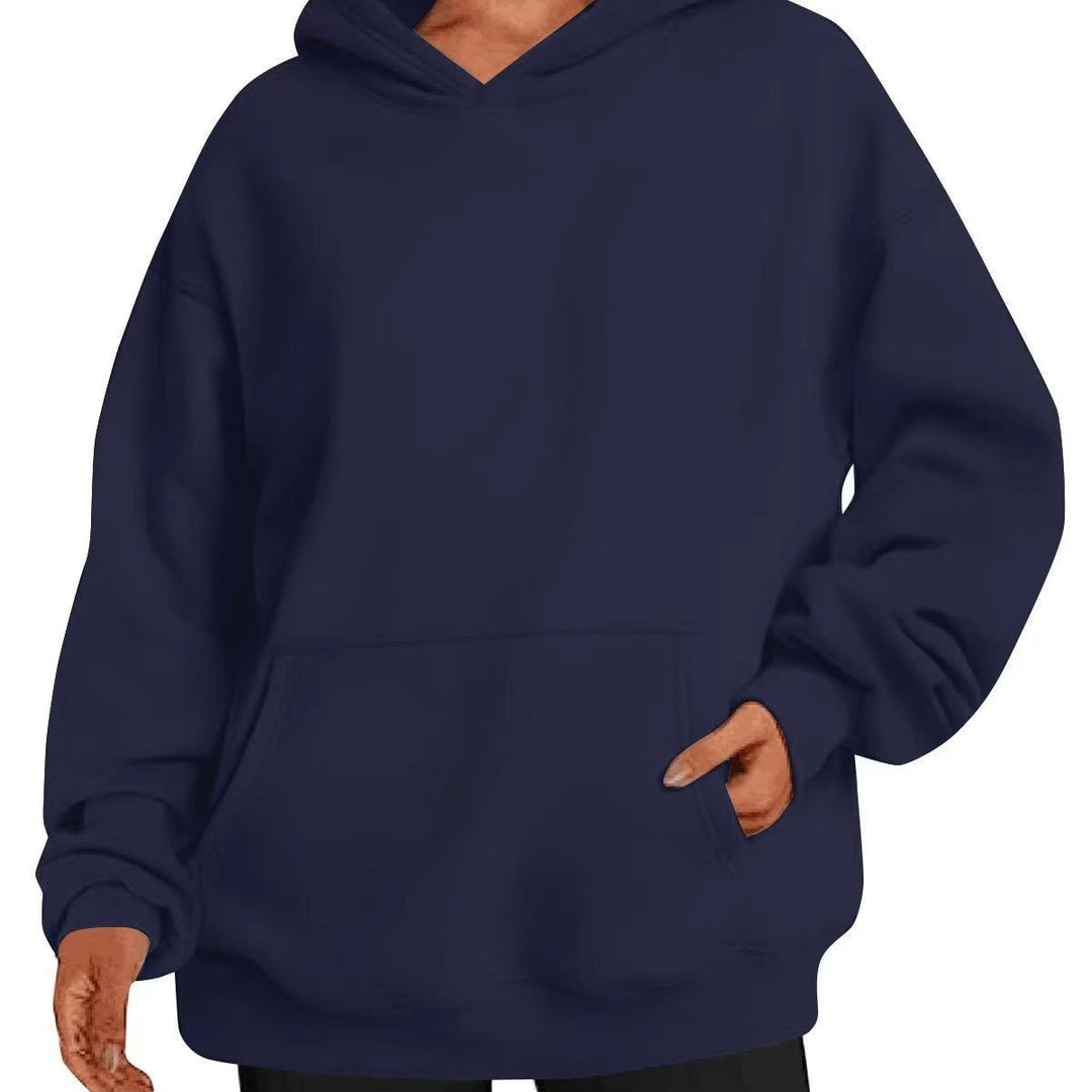 Damen nan extralanger Oversize-Kapuzenpullover im Boxy-Schnitt mit Kängurutasche und geripptem Abschluss Echo Archiv