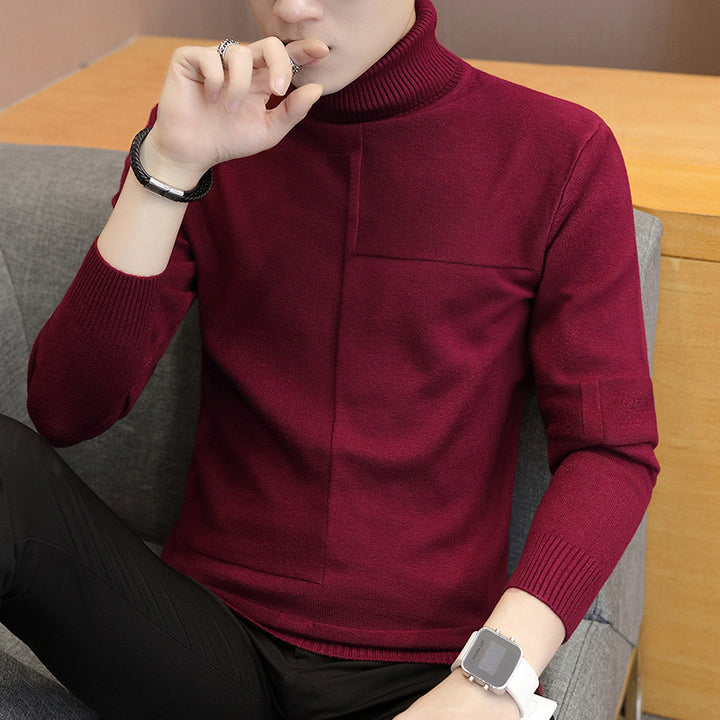 Herren Rollkragenpullover mit Strukturdesign Echoarchiv