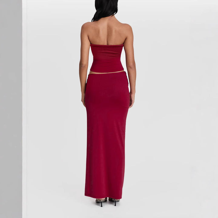 Damen Crop Top und Rock Set Echo Archiv