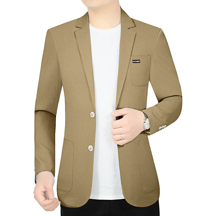 Herren Modernes Stretch Business-Sakko mit schmalem Schnitt und aufgesetzten Taschen – Tianoro