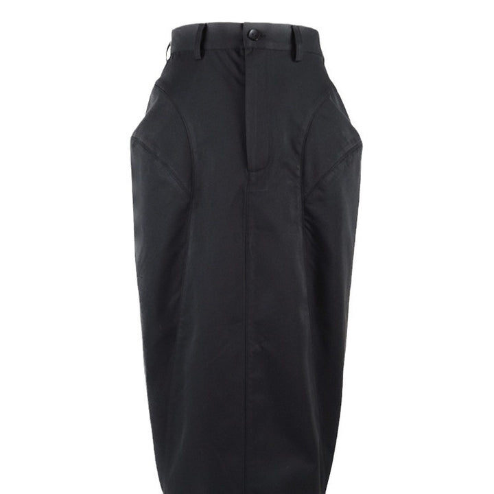 Damen Eleganter Midirock mit innovativem Schnitt Echoarchiv