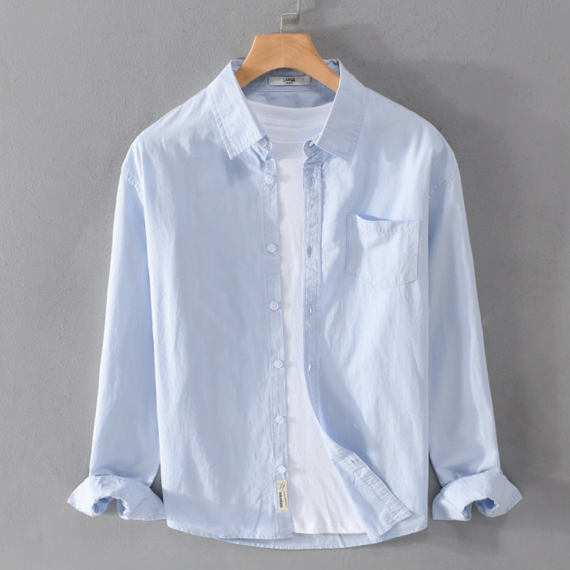 Herren Leichtes Baumwoll‑Leinen Overshirt mit Brusttasche und Relaxed‑Fit Echoarchiv