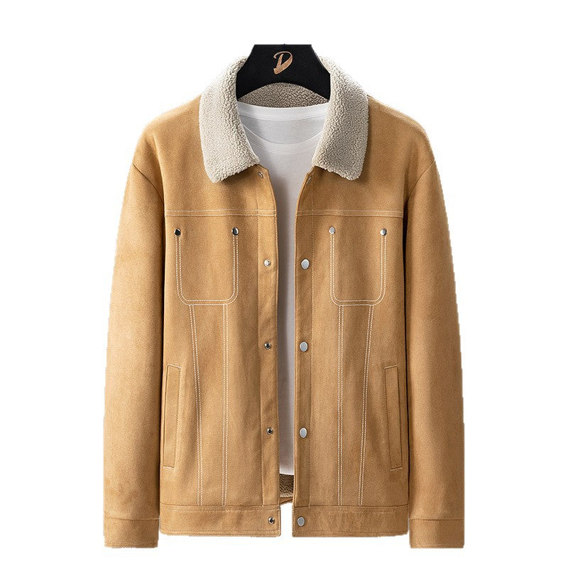Herren Lässige Lammfelljacke Echo Archiv