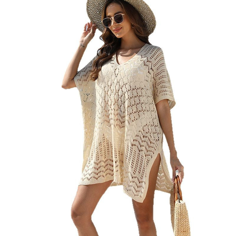 Damen Strandkaftan aus leichtem Strick Echo Archiv