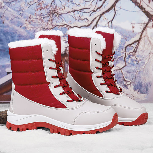 Damen Thermo‑Schnürstiefel mit Kunstfellfutter, isolierender Innensohle und rutschfester Profilsohle Echo Archiv