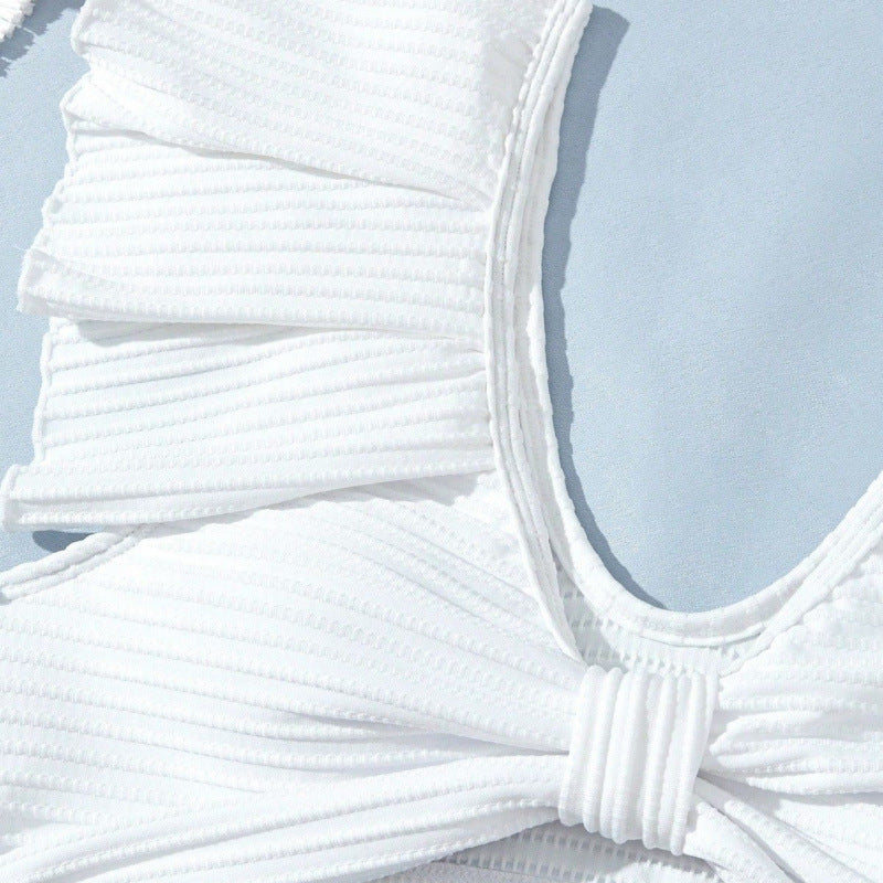 Damen Hochgeschnittener Bikini mit Rüschendetails Echo Archiv