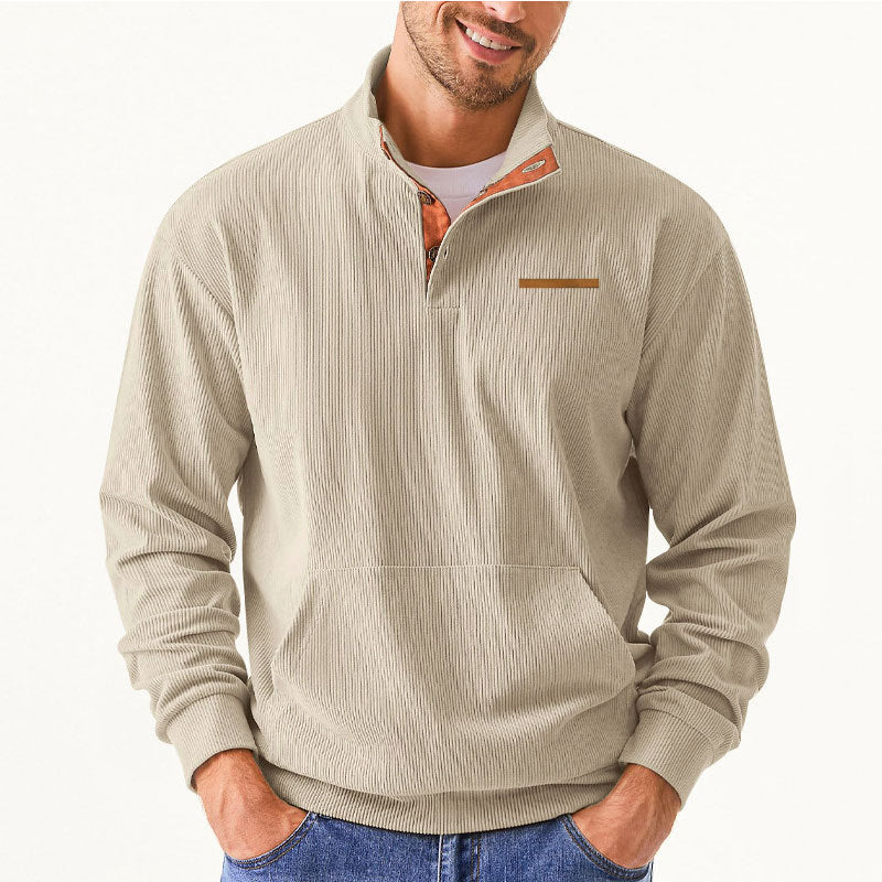 Herren Hochwertiger Pullover mit halbem Reißverschluss und komfortabler Passform Echoarchiv