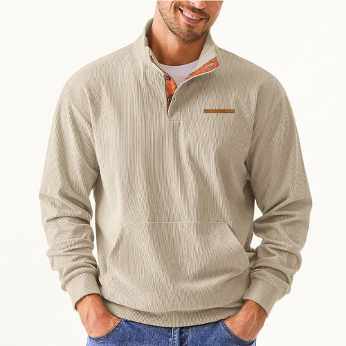 Herren Hochwertiger Pullover mit halbem Reißverschluss und komfortabler Passform Echoarchiv