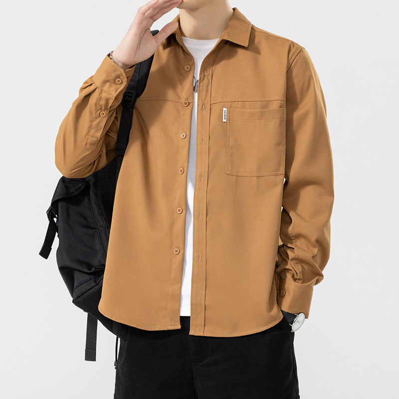Herren lässige Hemdbluse mit praktischen Utility-Taschen Echoarchiv