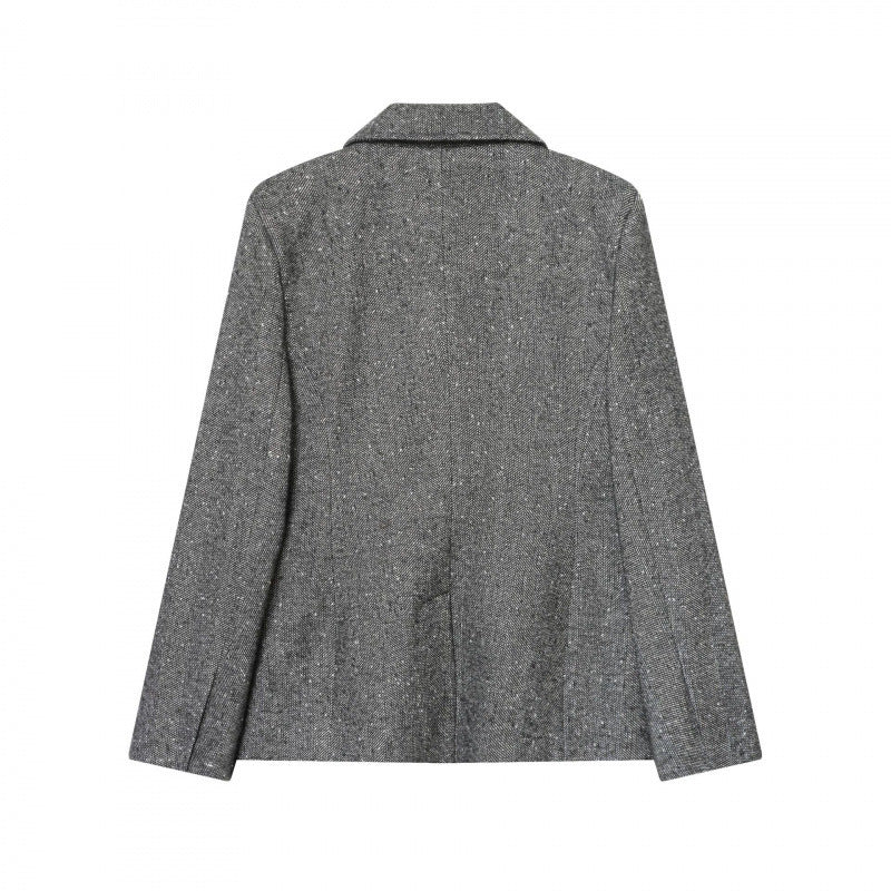 Damen Taillierter Wollmix-Blazer mit Reverskragen und Pattentaschen Echo Archiv