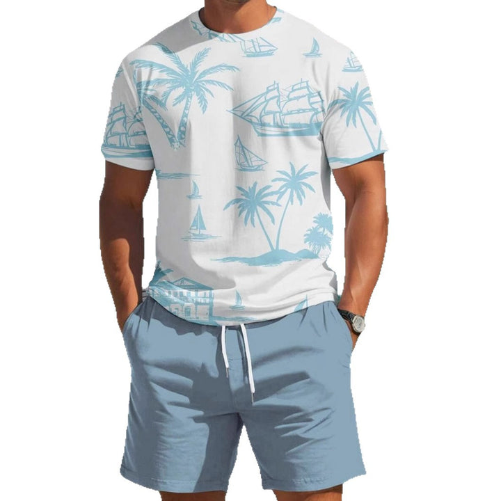 Herren Kurzarm-Shirt mit maritimem Motiv und entspannter Passform Echoarchiv