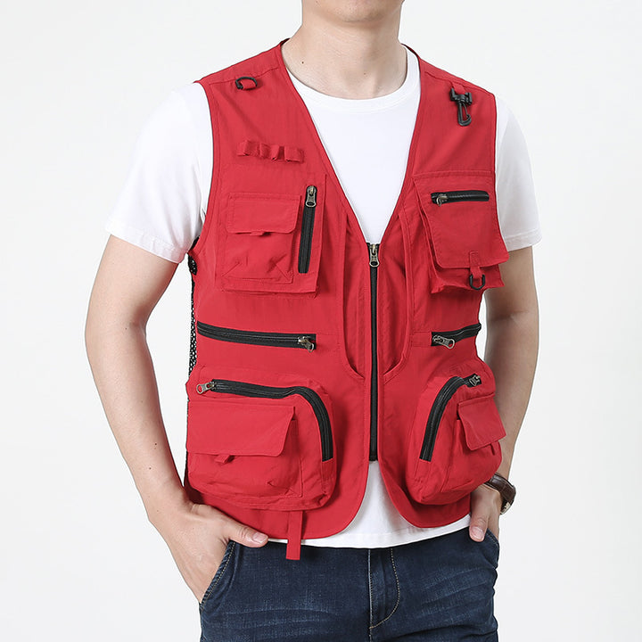 Herren Multifunktionale Angler Utility Weste mit Mehrfachtaschen Echo Archiv